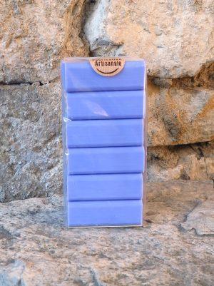 Lot de 6 savons à la lavande, bleus
