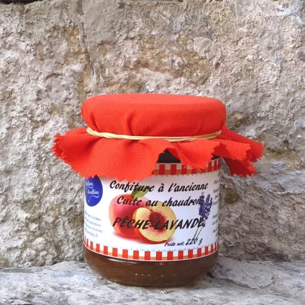 Pot de confiture pêche/lavande