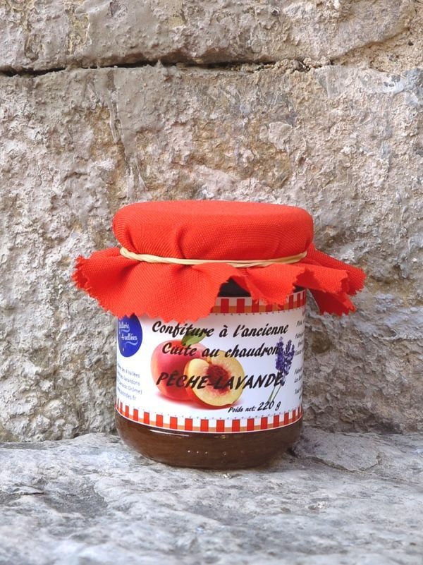 Pot de confiture pêche/lavande