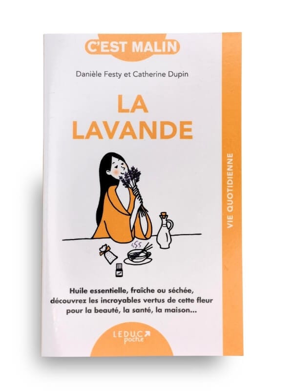 Livre La Lavande · guide poche · usages fleur/HE/hydrolat · Leduc