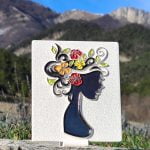 Diffuseur d'huile essentielle artisanal GM - Femme fleurs