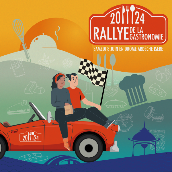 Affiche du Rallye de la Gastronomie 2024.