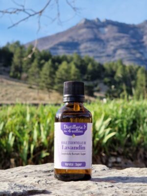 Flacon d'huile essentielle de lavandin Super Bio 50 ml.