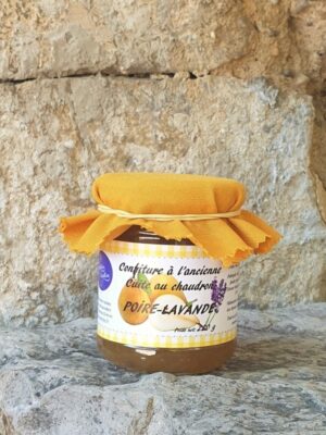 Confiture poire et fleurs de lavande