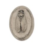Boite lavande plâtre peint et ciré - Ovale