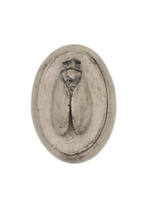 Boite lavande plâtre peint et ciré - Ovale