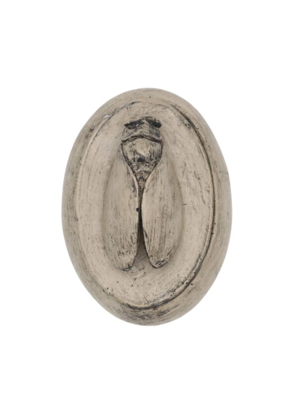 Boite lavande plâtre peint et ciré - Ovale