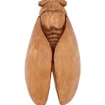 Cigale plâtre peint et ciré 16 cm