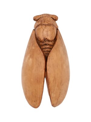 Cigale plâtre peint et ciré 16 cm