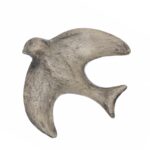 Hirondelle plâtre peint et ciré
