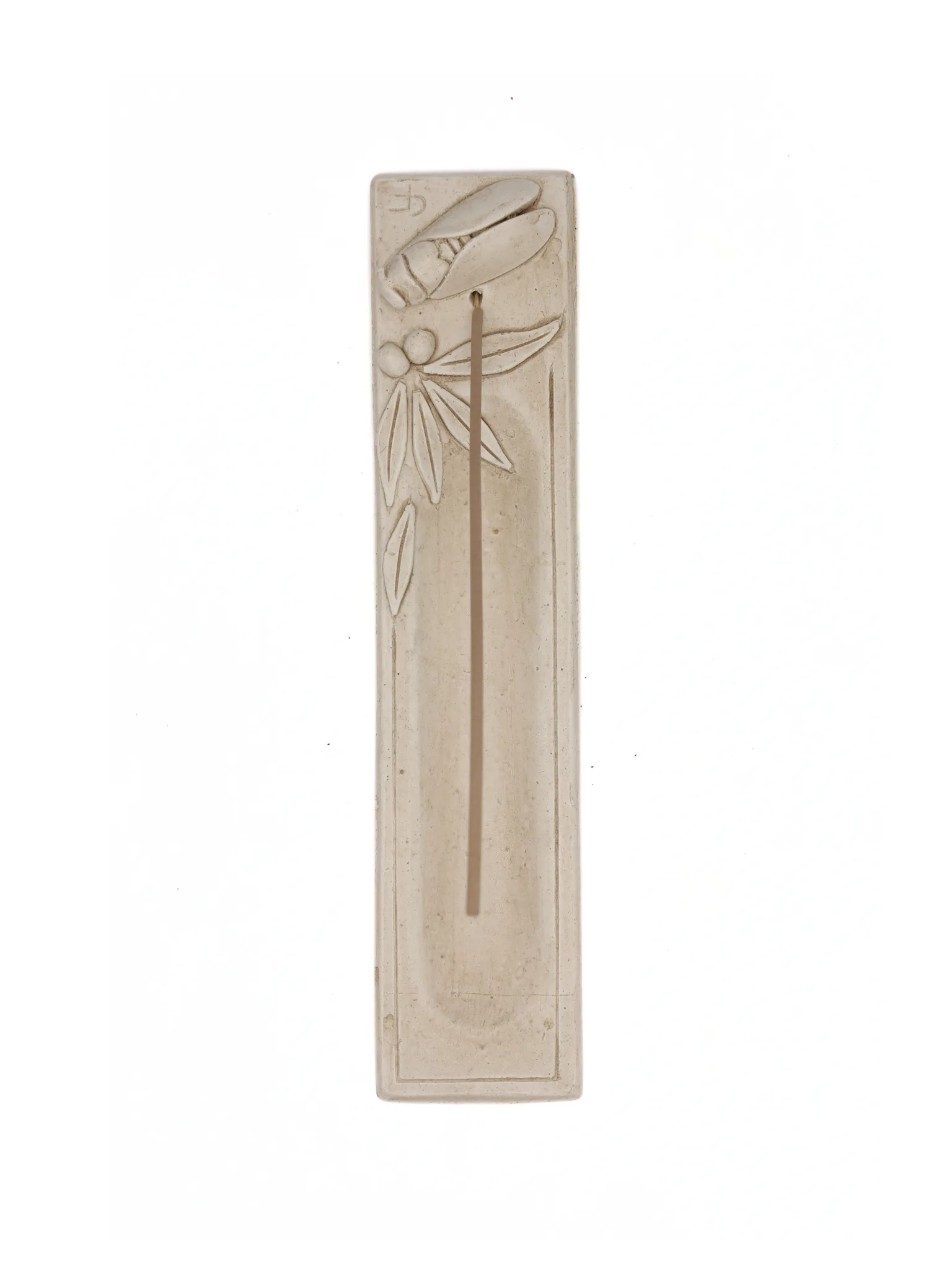 Porte-encens plâtre peint et ciré – Plumier