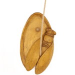 Porte-encens plâtre peint et ciré - Ovale