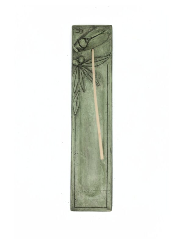 Porte-encens plâtre peint et ciré - Plumier