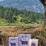 Bougie parfumée à l'huile essentielle de lavande