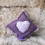 Sachet de fleurs lavande carré - Gros cœur