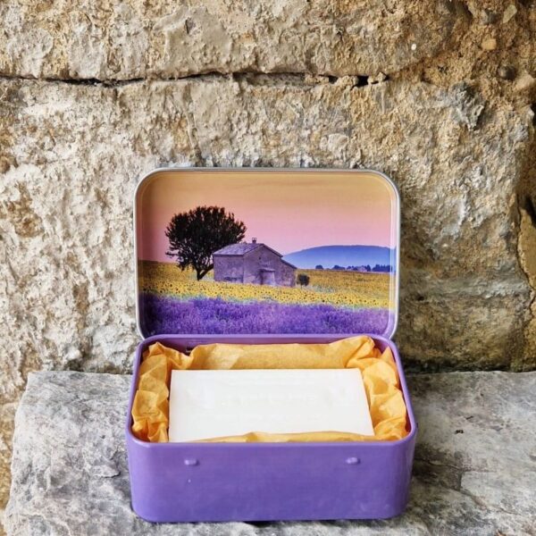 Boite savon 125 g - Champ de lavande et tournesol