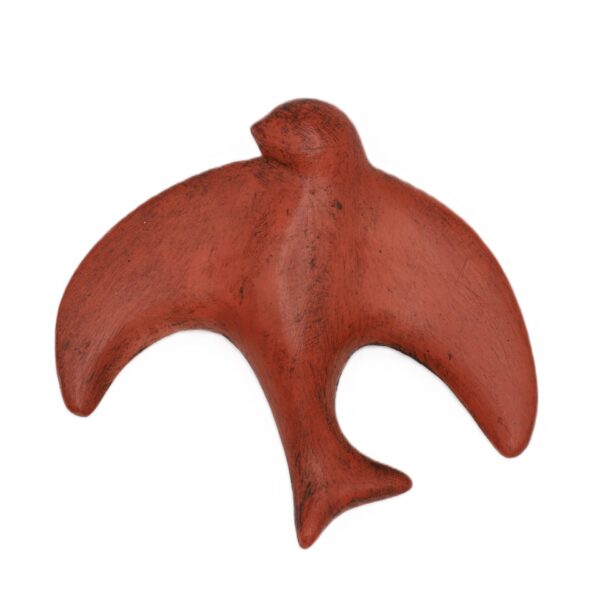 Hirondelle plâtre peint et ciré