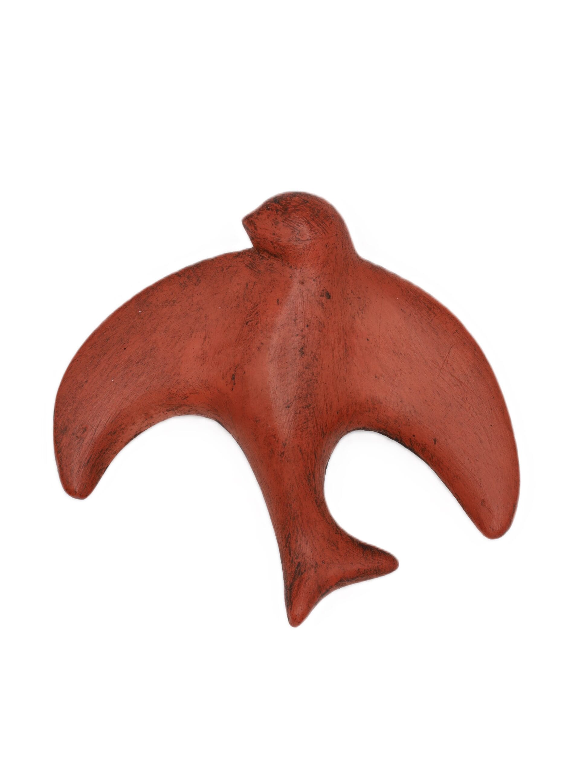 Hirondelle plâtre peint et ciré