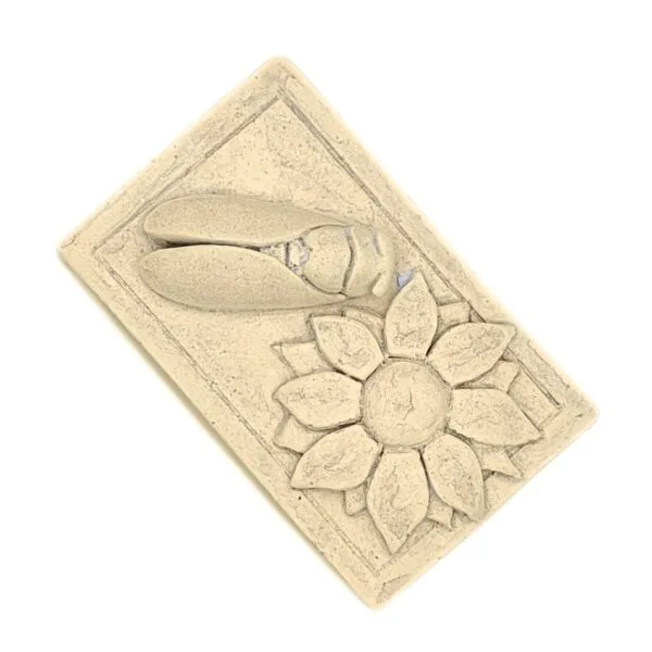 Boîte à lavande en plâtre peint – Forme Rectangle, motif cigale