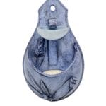 Brûle-parfum plâtre peint et ciré mural