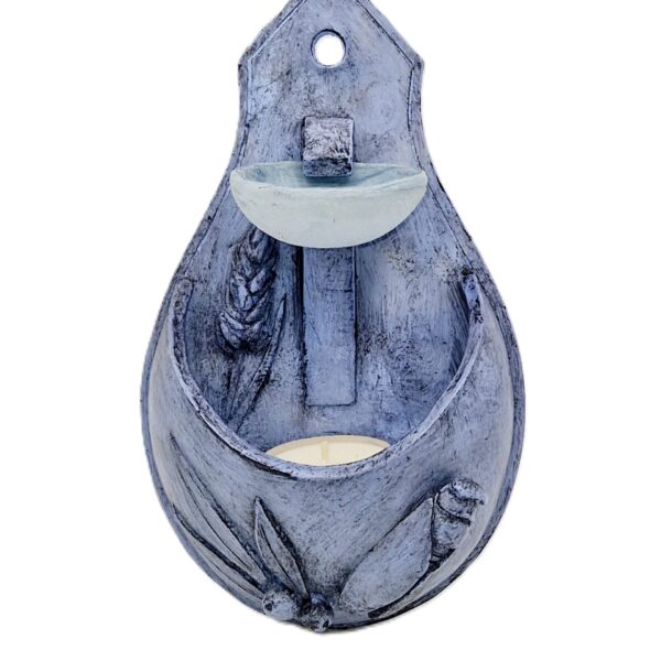 Brûle-parfum plâtre peint et ciré mural