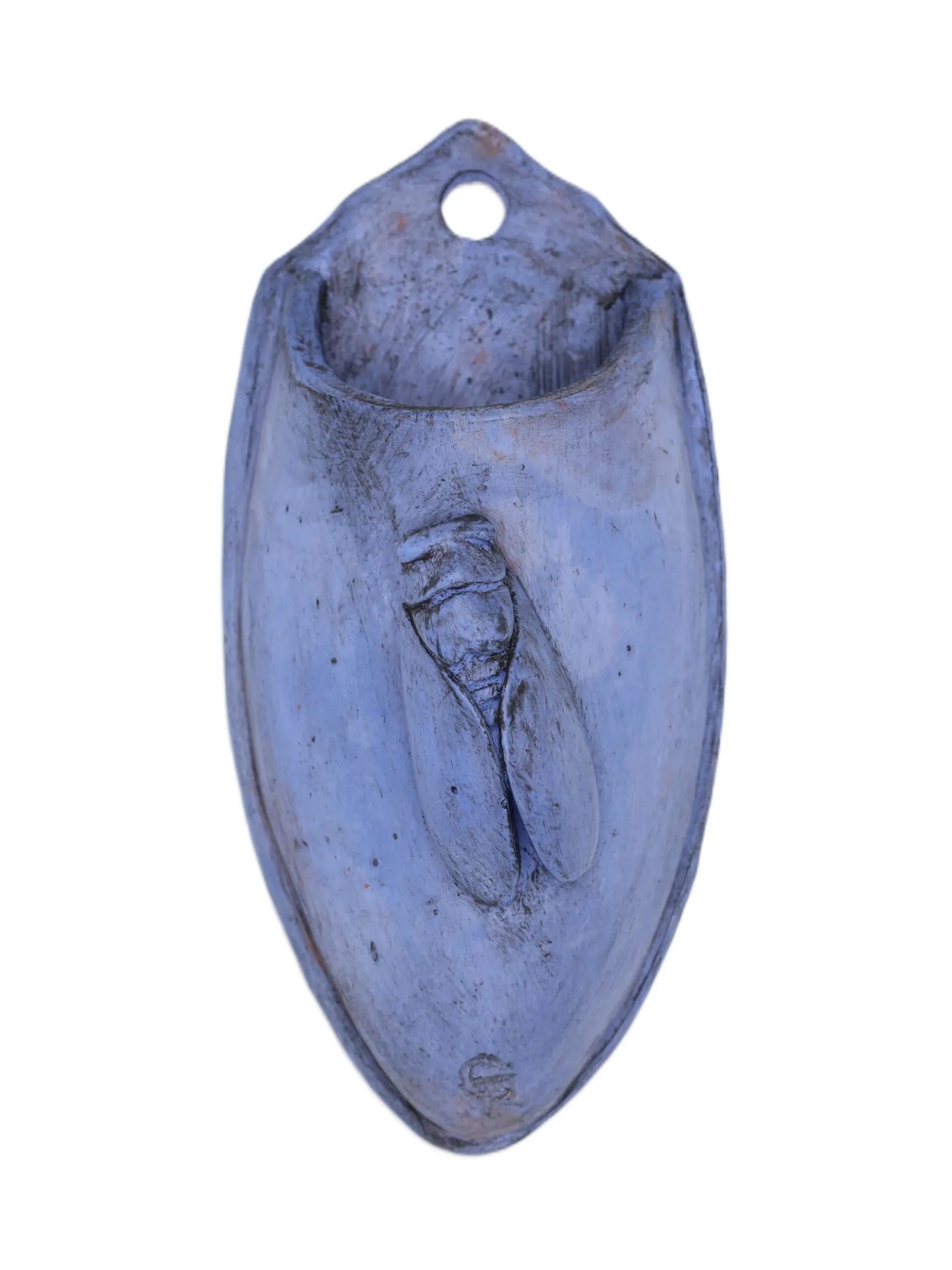 Soliflore plâtre peint et ciré GM