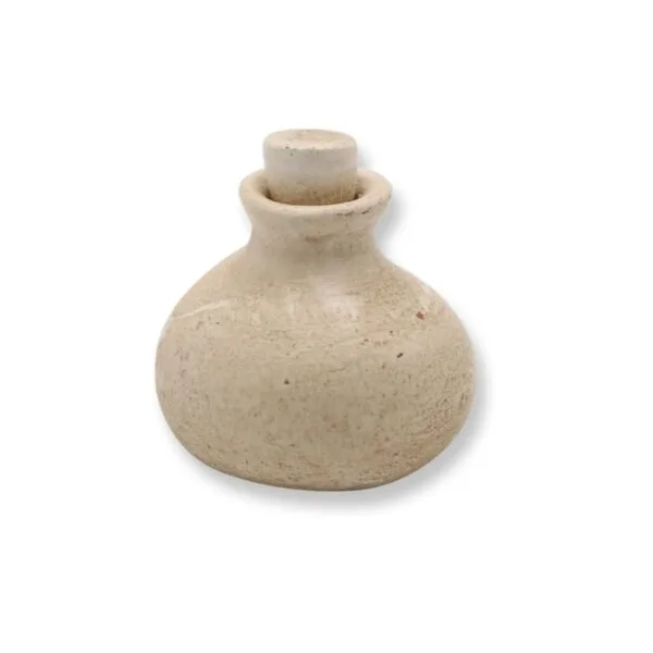 Diffuseur fiole plâtre peint et ciré - Ronde
