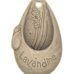 Lavandine plâtre peint et ciré