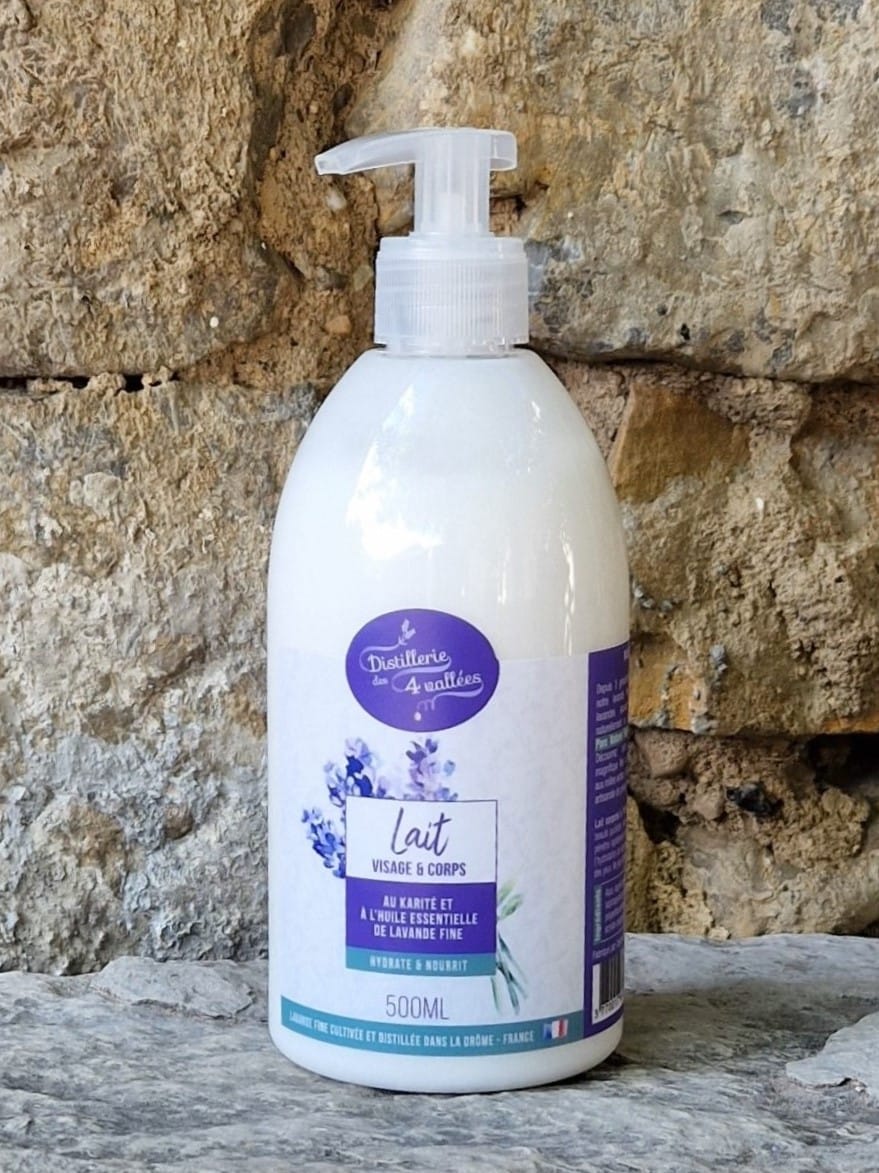 Lait corporel à l'huile essentielle de lavande fine 500 ml