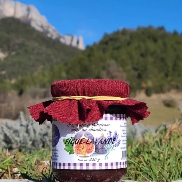 Confiture figue et fleurs de lavande