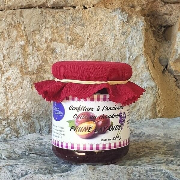 Confiture prune et fleurs de lavande