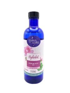 Hydrolat de géranium rosat bio 200 ml Distillerie des 4 Vallées, récolte locale et distillation en Drôme, brume tonique visage.