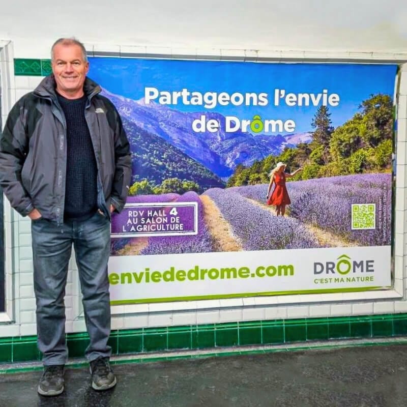 affichage Drôme C’est ma Nature dans le métro parisien avec la Distillerie des 4 Vallées