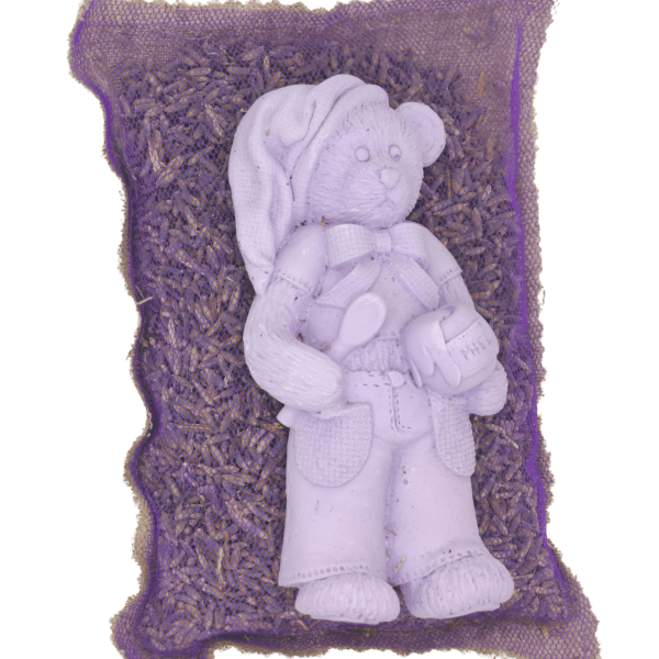 coussin figurine lavandin · sachet parfumé violet · parfum naturel pour tiroirs · fabrication locale