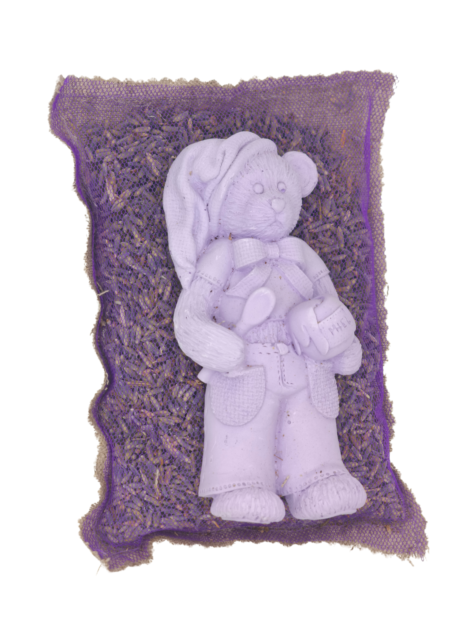 coussin figurine lavandin · sachet parfumé violet · parfum naturel pour tiroirs · fabrication locale