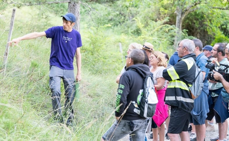 randonnée guidée dans les champs de lavande à Chamaloc en Drôme