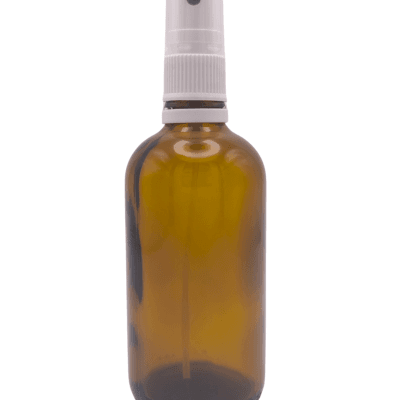 Flacon en verre jaune vide - Vaporisateur