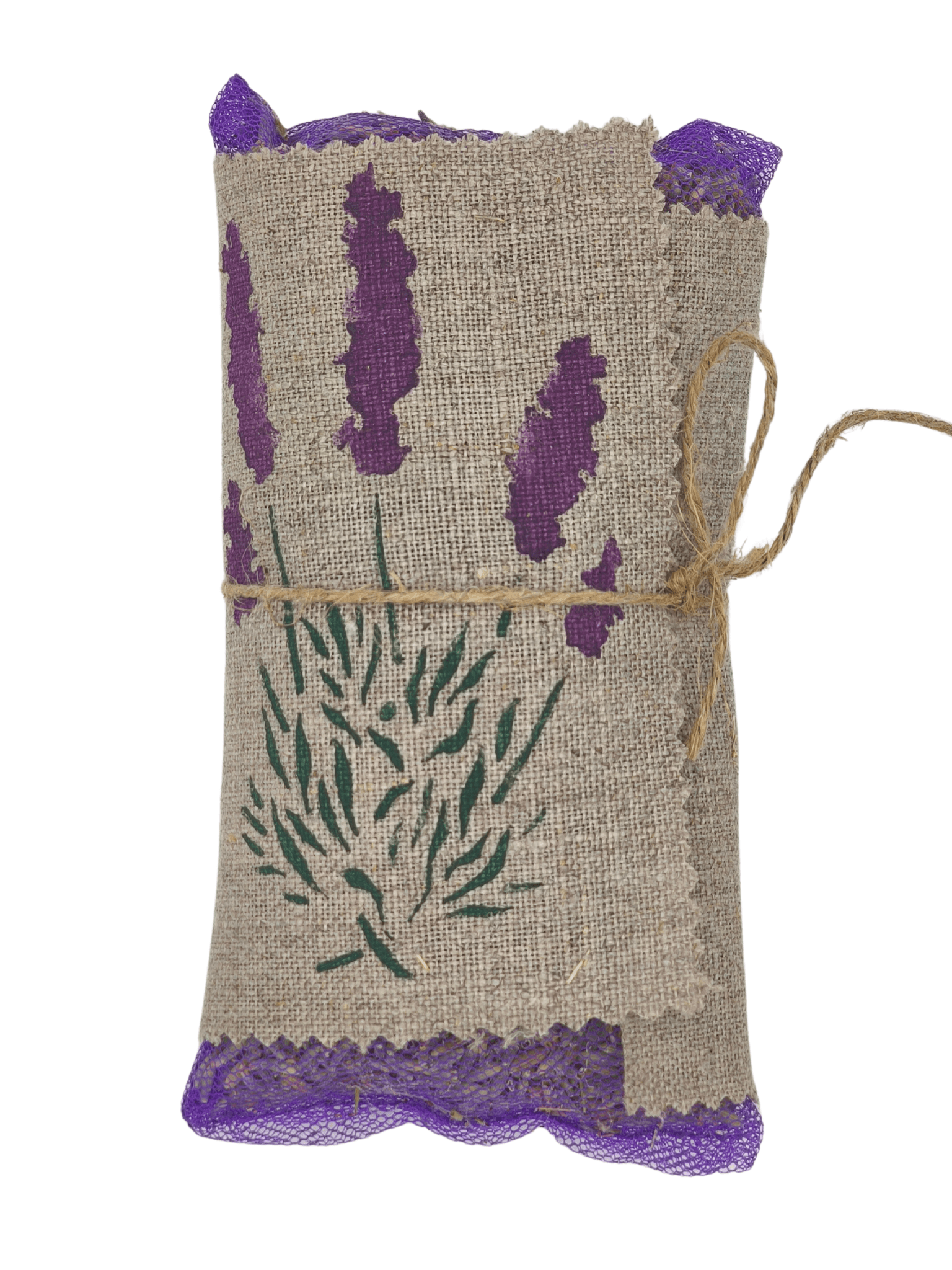 sachet fagot lavande et lavandin de Provence · jute décorative · parfum naturel pour linge · fabrication locale