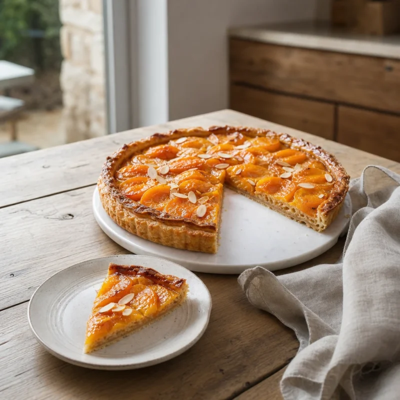 Tarte fine aux abricots et au sirop de lavande : recette provençale de saison