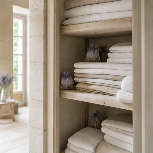 Préparer la maison pour la fin de l’été avec des sachets parfumés de lavande et des fleurs séchées du Diois