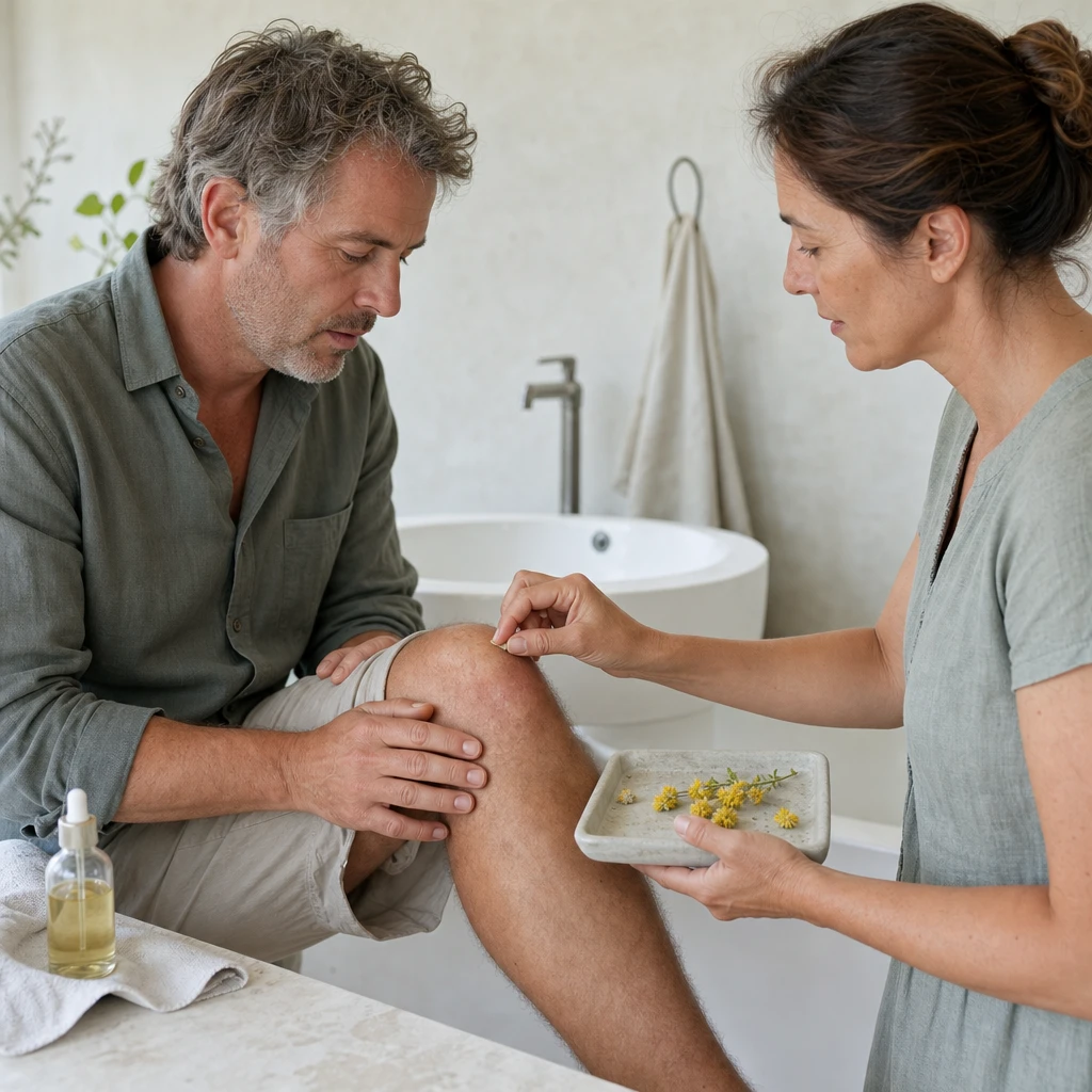 Les bienfaits de l’huile essentielle d’Immortelle : une alliée précieuse pour la peau et les petits bobos du quotidien