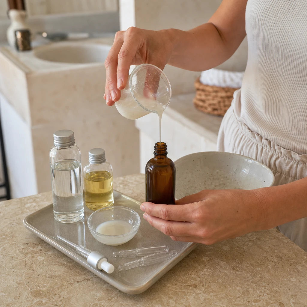 Créez votre propre sérum visage purifiant au tea tree et à l’hydrolat de lavande fine