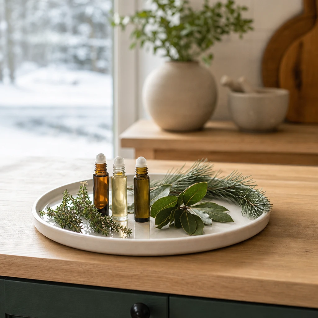 Quel roll-on choisir pour traverser l’hiver : thym, laurier noble ou résineux ?