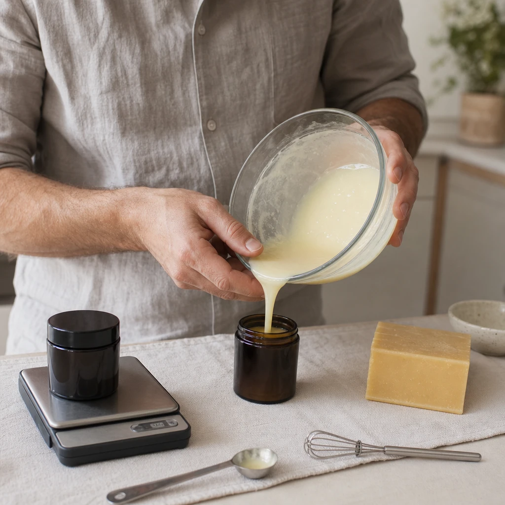 Recette de baume de massage décontracturant au romarin à camphre et à la menthe poivrée pour les jambes lourdes