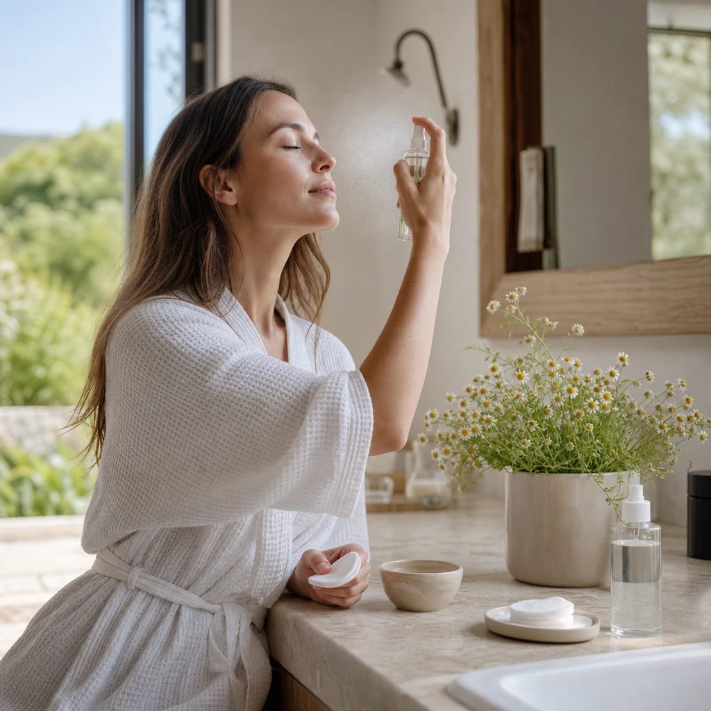 Hydrolat camomille : comment l’intégrer à une routine beauté douce pour le visage et les yeux ?