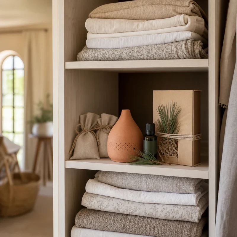 Huile essentielle pin sylvestre : composer un coffret naturel pour le linge, les armoires et les cadeaux parfumés de la maison